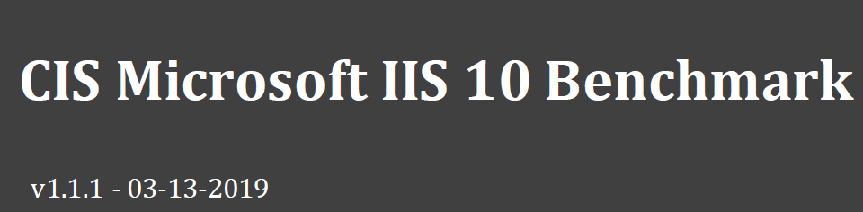 CIS IIS 10 Document