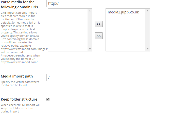 see media settings below