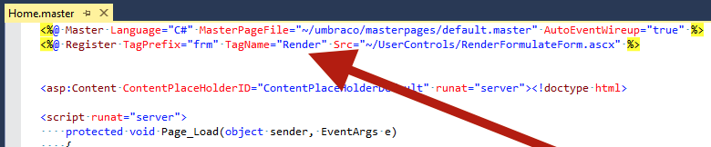 Form Render Tag Definition