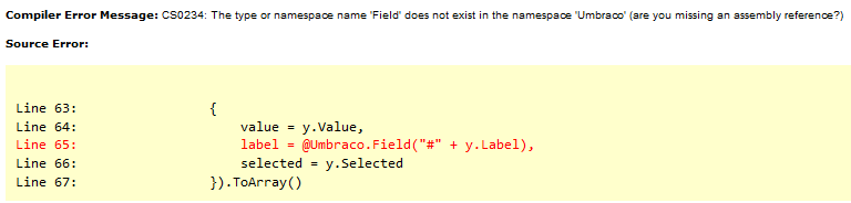 formulate error