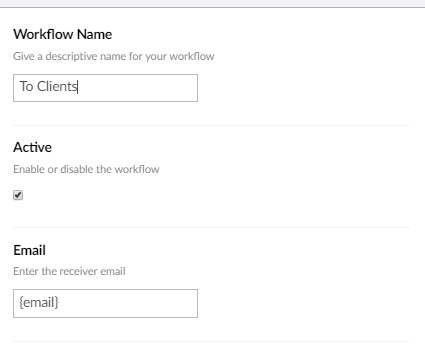 I have used {email} this. but email didn't go to the client address. if I put there any specific mail then it will go. Please help this.