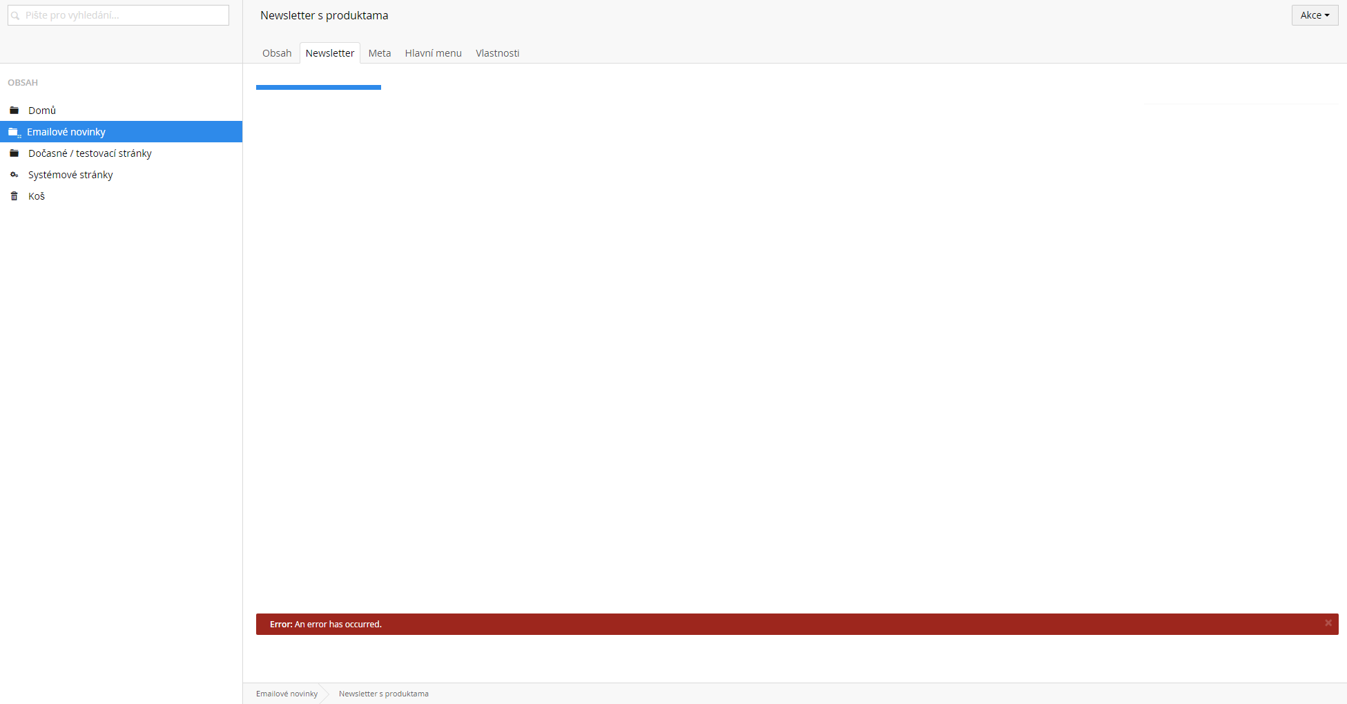newsletter error