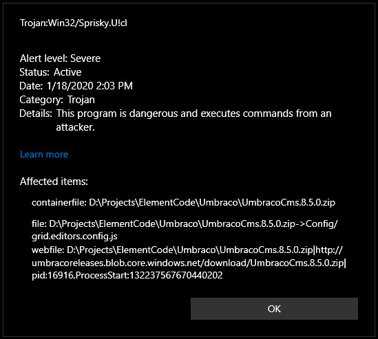 Trojan:Win32/Sprisky.U!cl