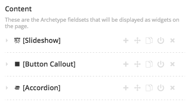 Archetype Widgets