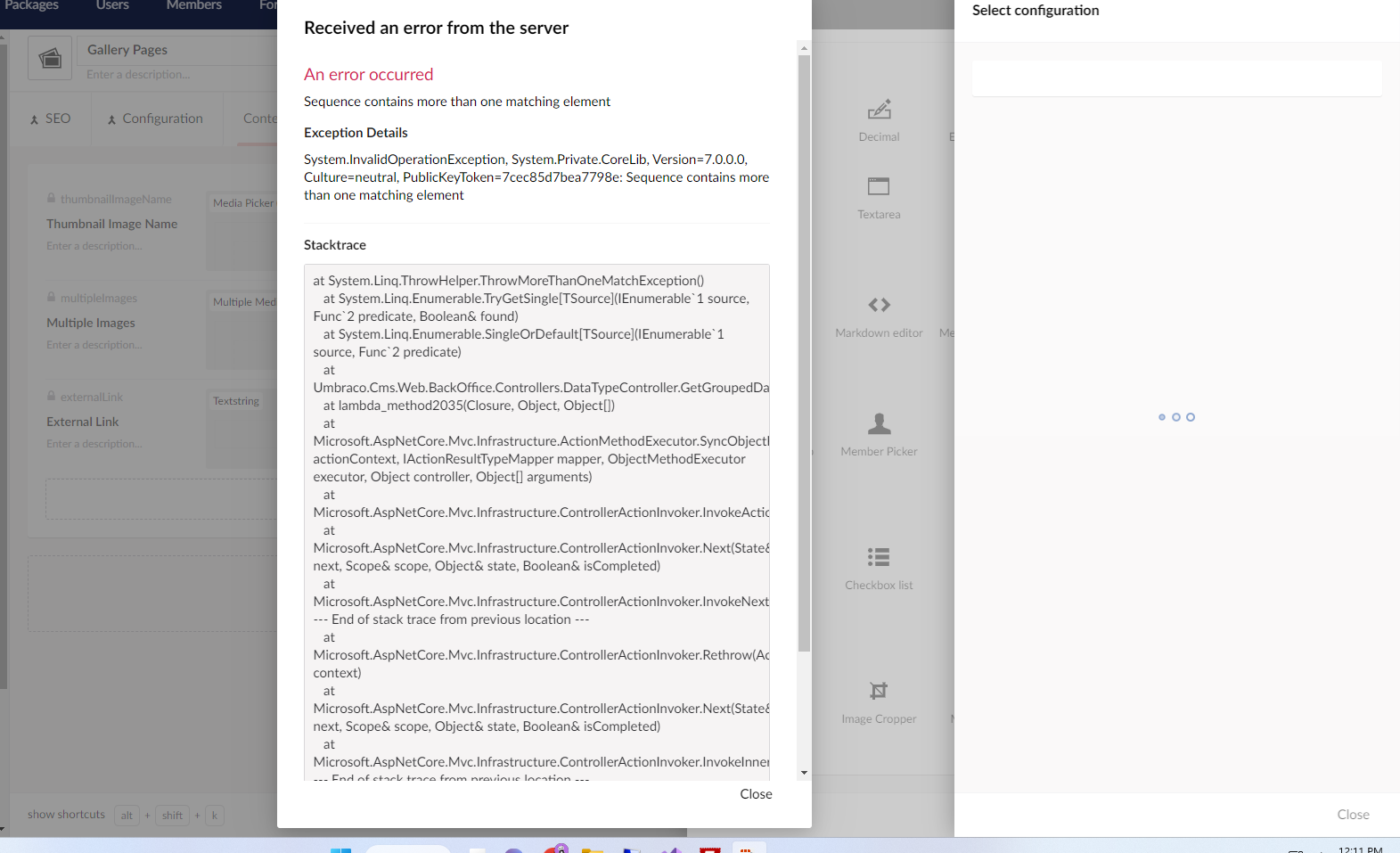 Error occur after upgrade from umbraco 10 to 11