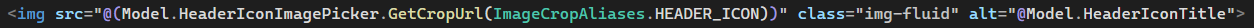 the image being cropped in code