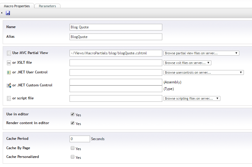 Macro Config