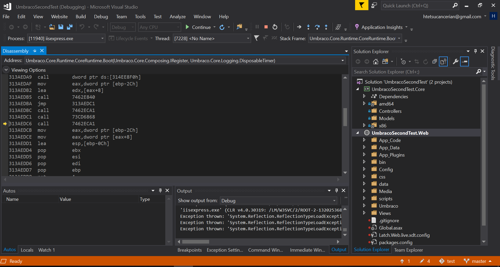 debugger stopped here