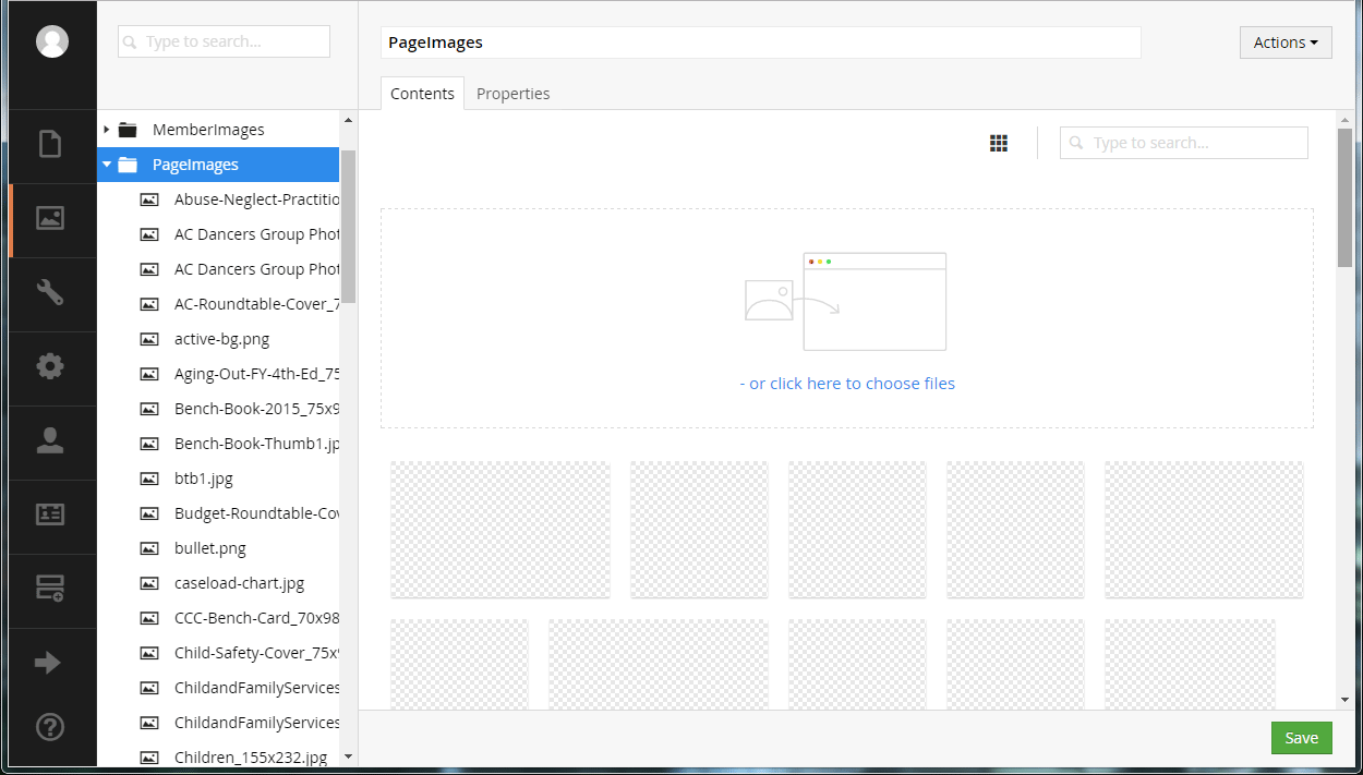 The third image shows the missing thumbnails from the media tab.