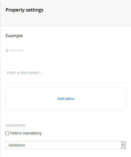 Property Settings tab
