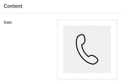 Media Picker showing preview of SVG icon