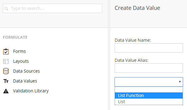 Create Data Value