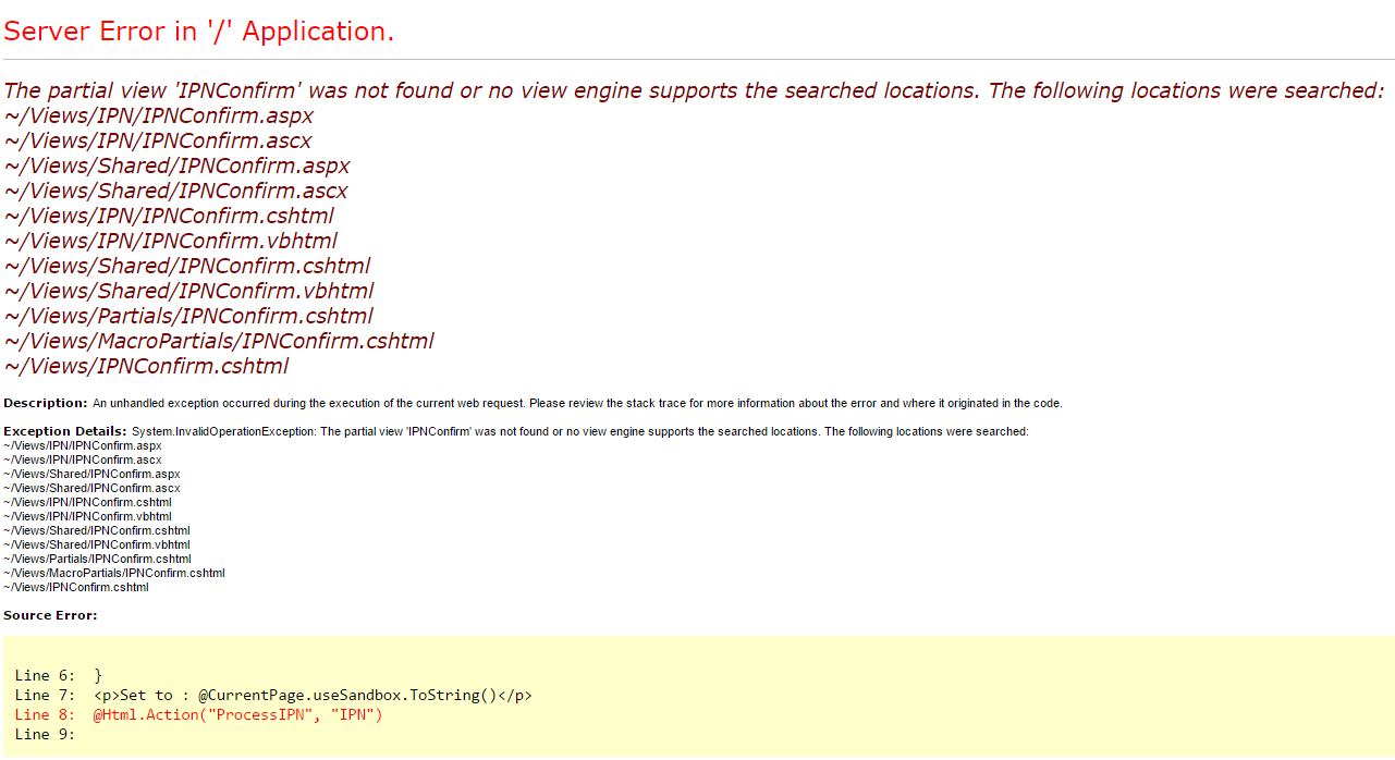 Pay Pay IPN error