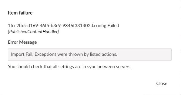 error message