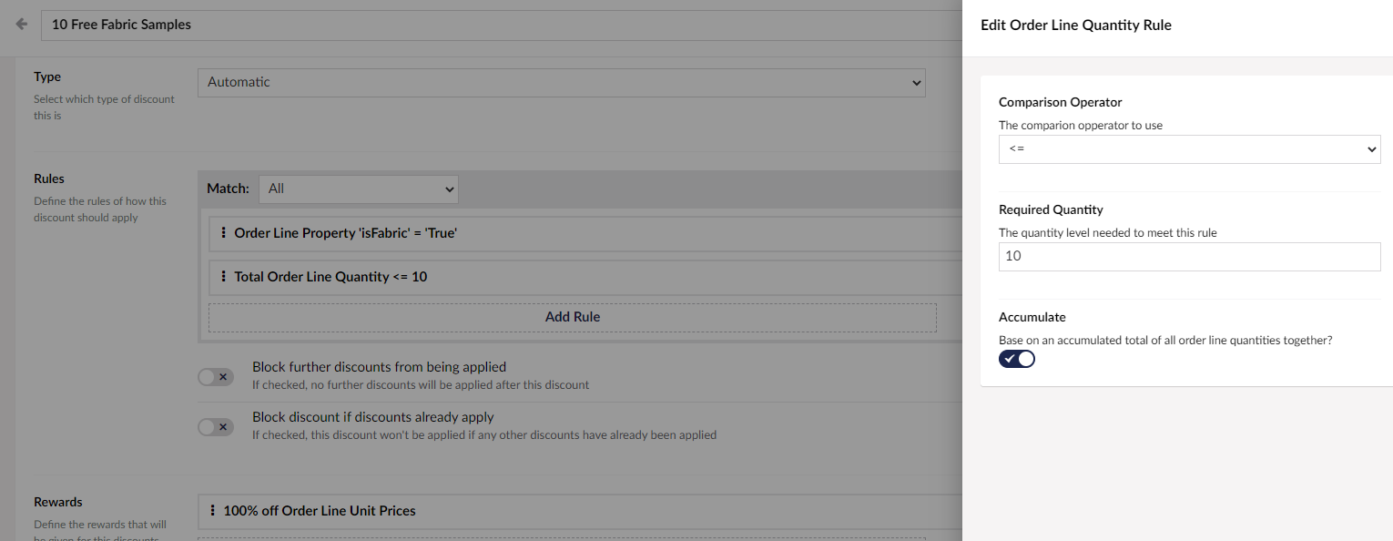 10 free quantity rule