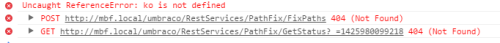 Error on fix paths