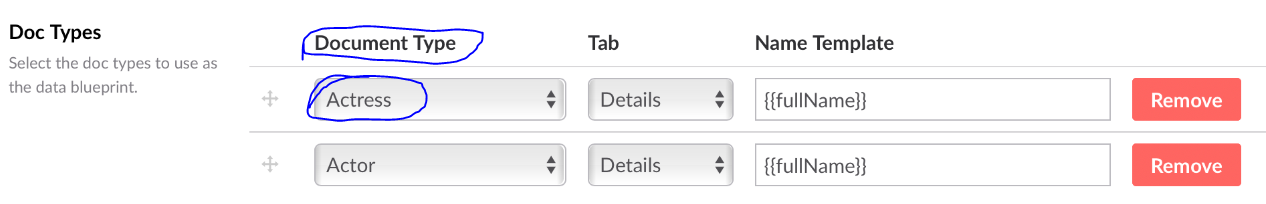 Nested Content Document Type