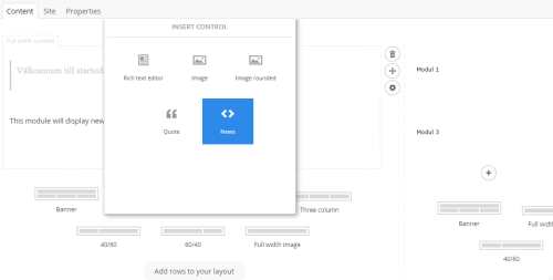 editing the start page