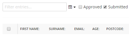 No entries