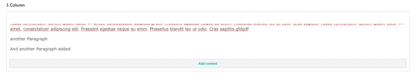 After adding more text and de-focusing