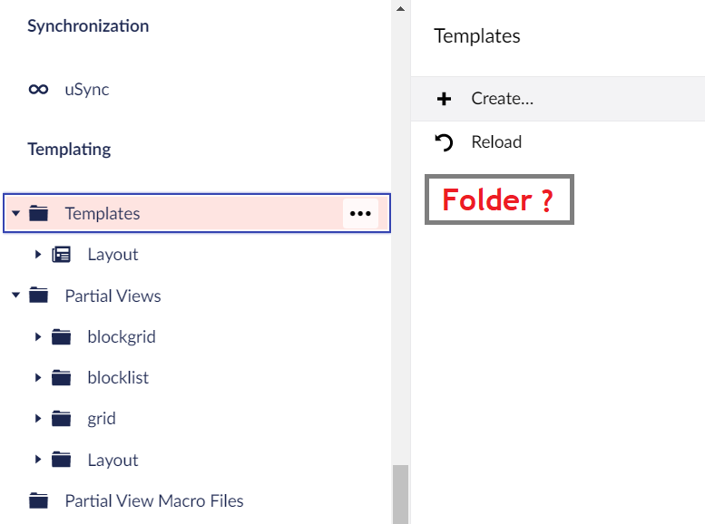 missing folder structure