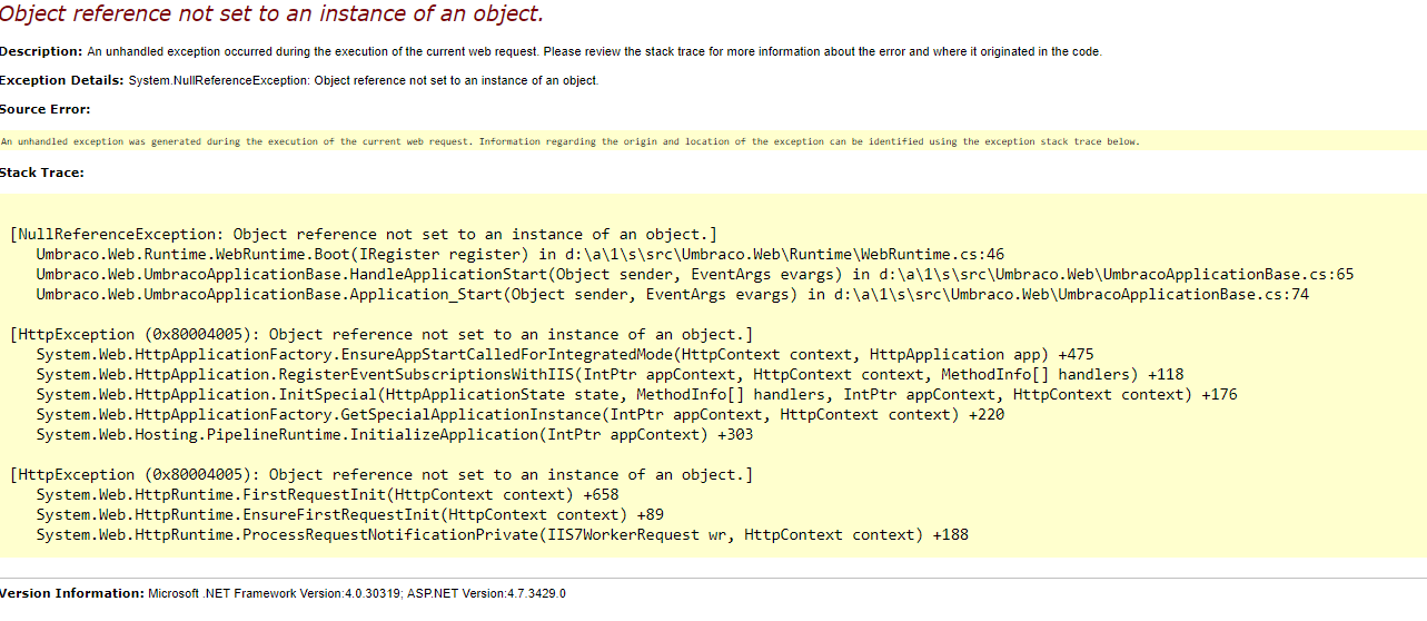 Error code