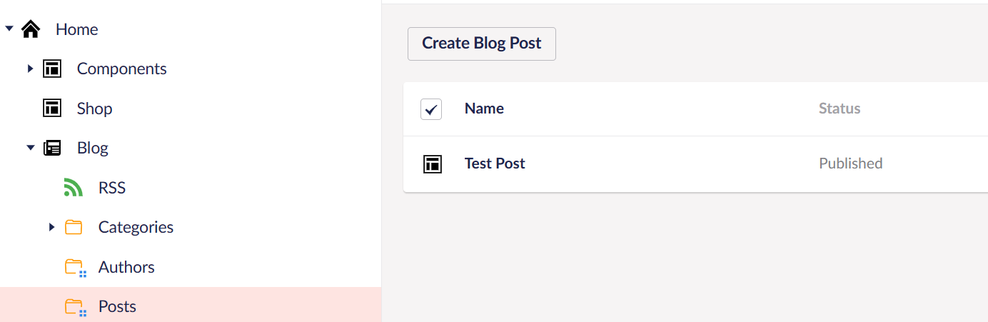 Blog --> Posts -->View/Create