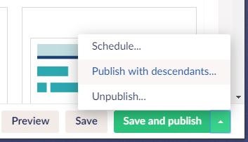 Publish with descendants