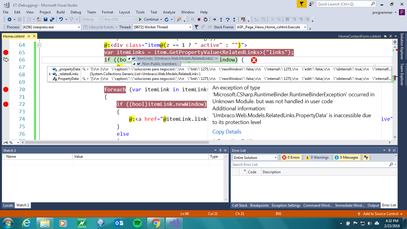 The values are there in the PropertyData