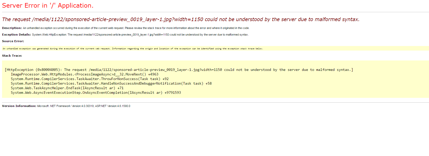 See below error I am getting if I try to open any image