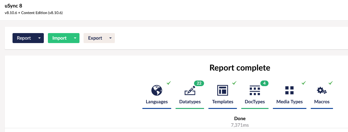 This is the report snapshot