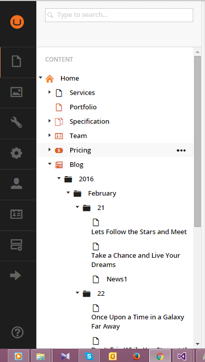 Umbraco Content Structure