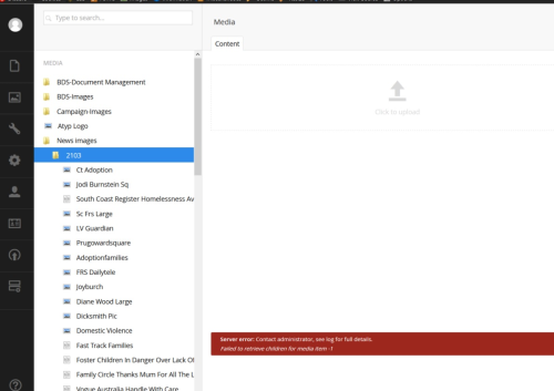 Media Tab error