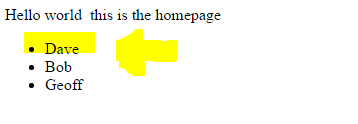 Dave is the first output..