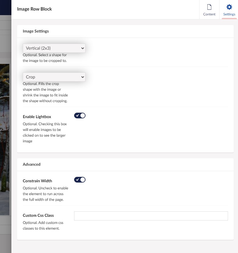 first doc type (Image Settings) saves fine. Second one (Advanced) does not save at all and is not passed to BlockListItem when rendering
