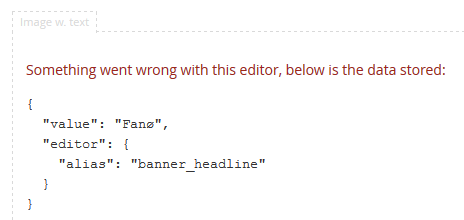 Error in the grid property editor