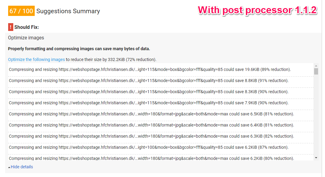 With post processor 1.1.2