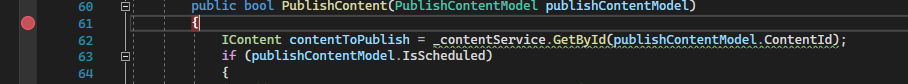 PublishContent Method