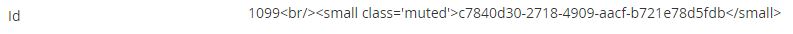 markup in Id field