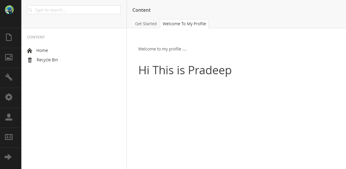 In Admin Panel