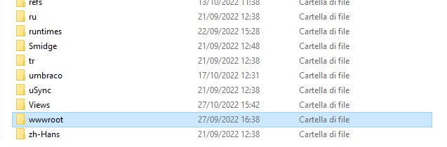umbraco folder