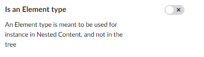 Is an Element type disabled