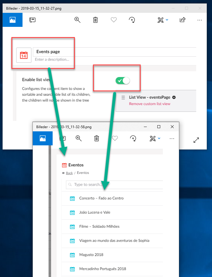 doctype with list view associated and used in the multinode picker