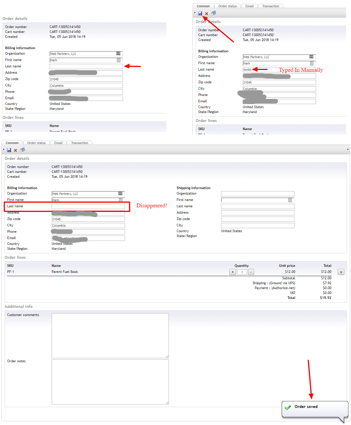 backoffice screenshot