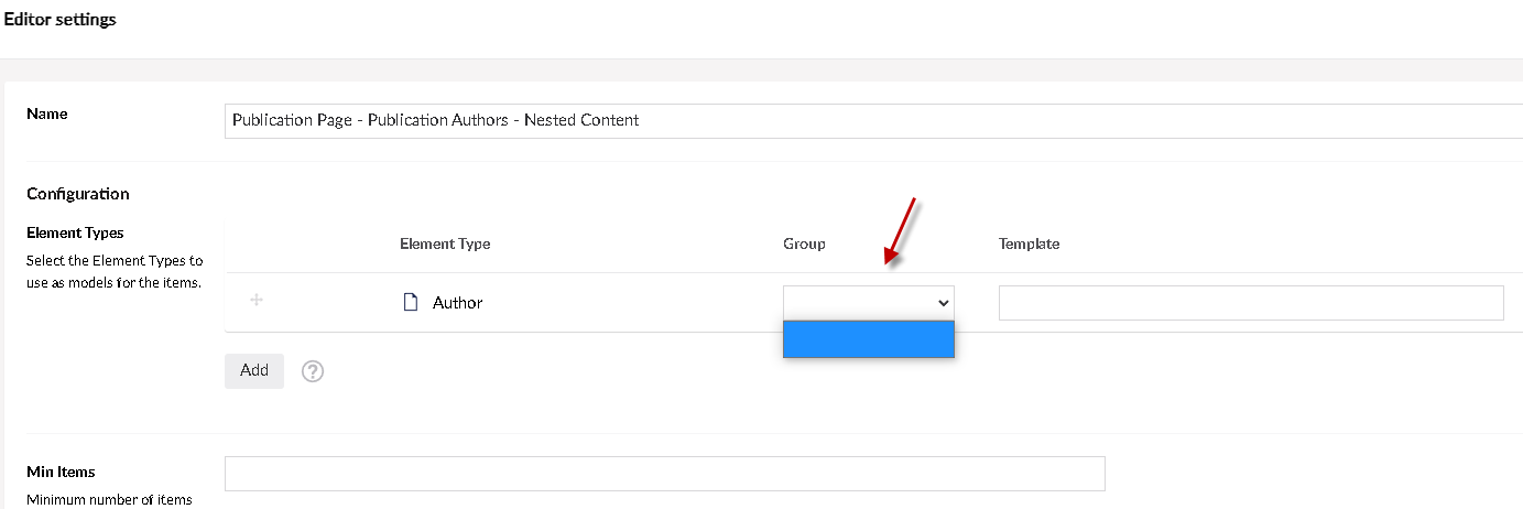 Property trying to find property group