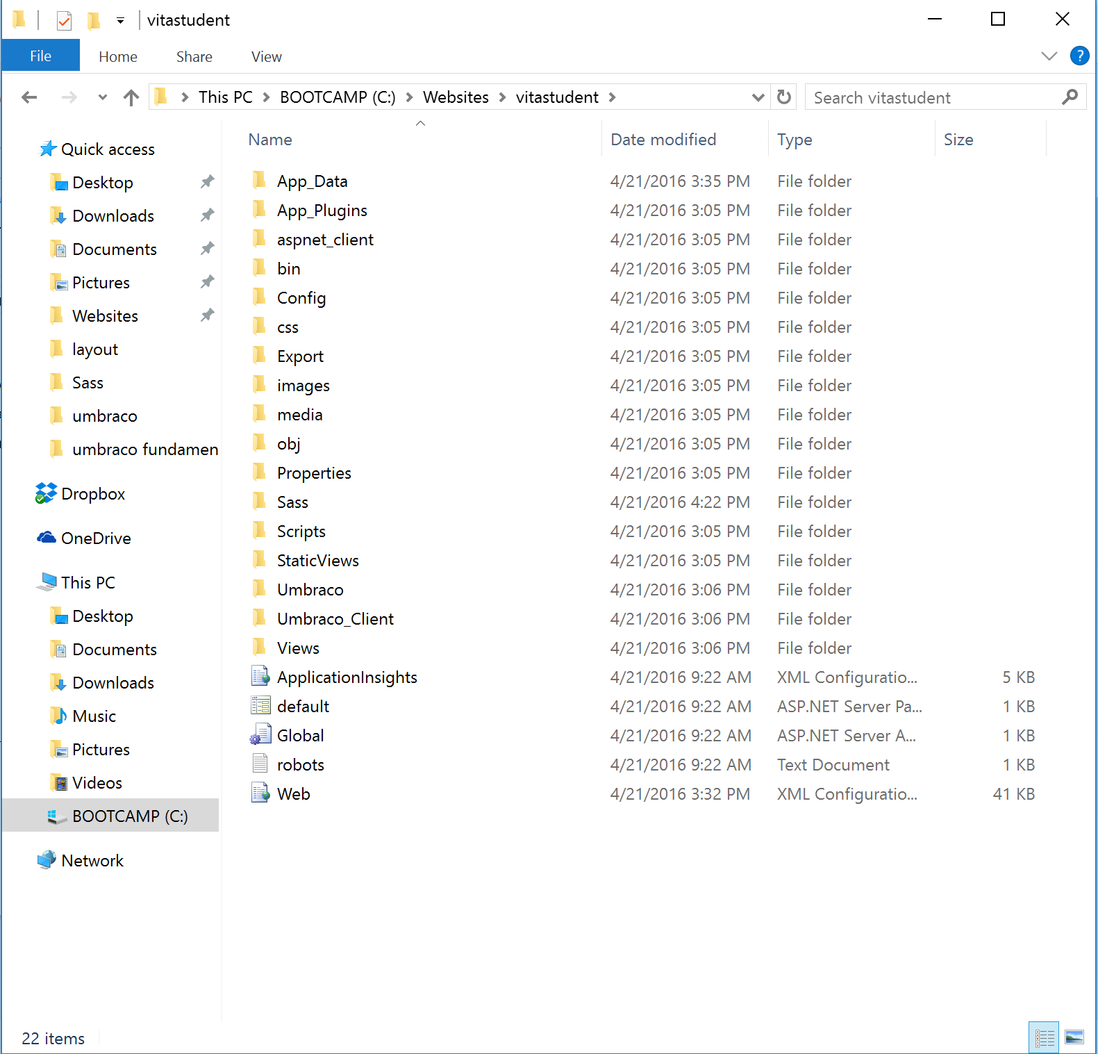 File Structure at root.