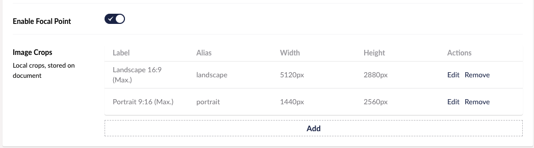 Media Picker Config