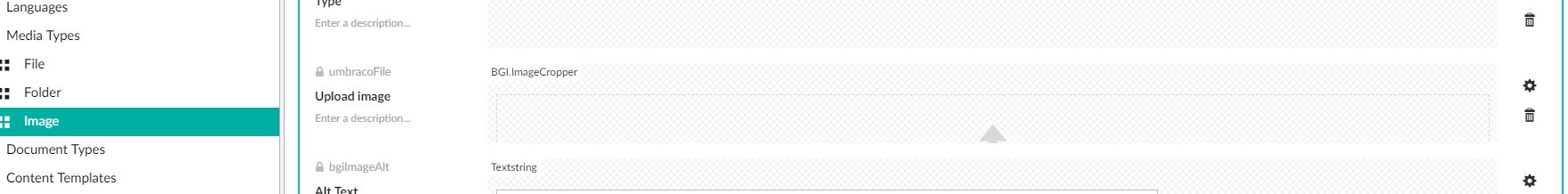 Settings Media Type in Back office