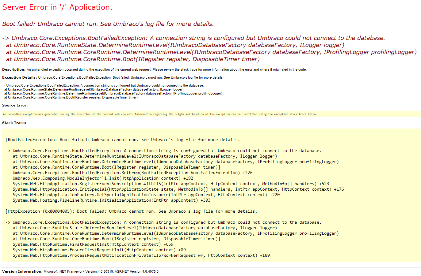 Error on Chrome after clicking 'Continue' in VS