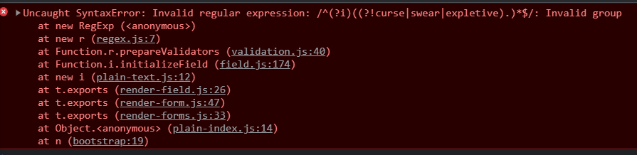 Invalid Group Error
